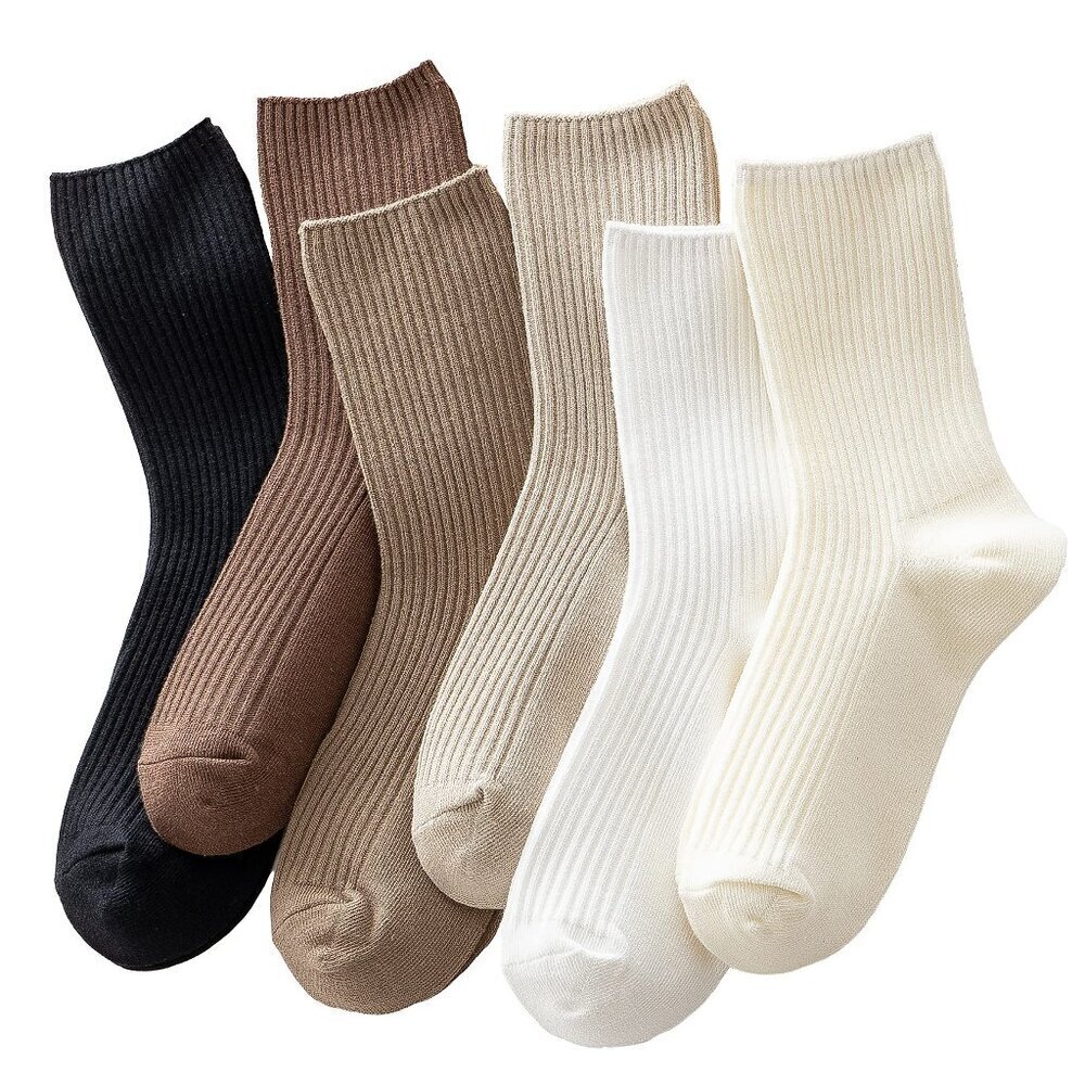 Crew Socks Cotton Casual Athletic Aesthetic Minimal Chic Everyday Wear